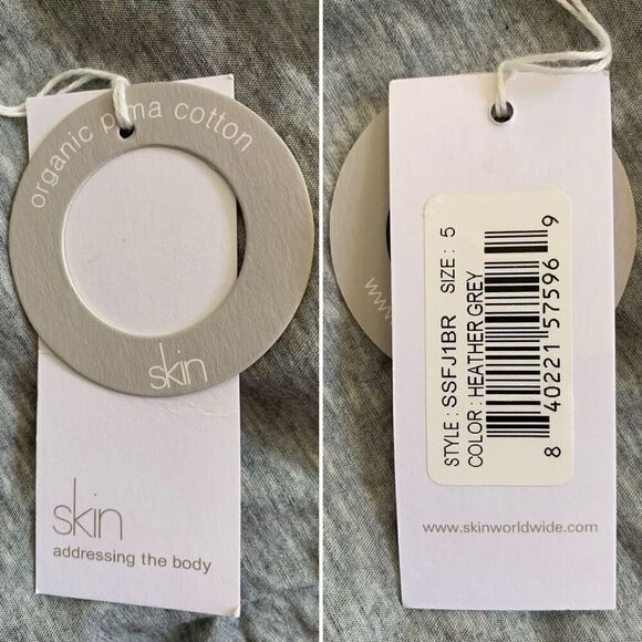 Skin‎ Worldwide Sexy Organic Pima Cotton Cami in Heathered Grey Size XXL - Picture 8 of 11